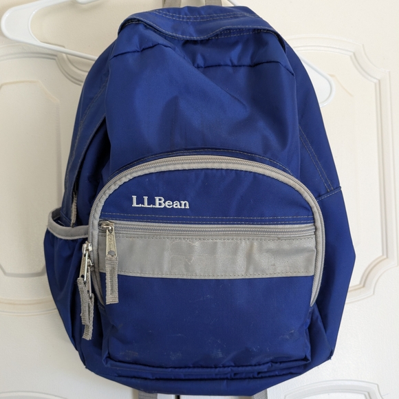 L.L. Bean Navy and Gray Backpack - Picture 1 of 2